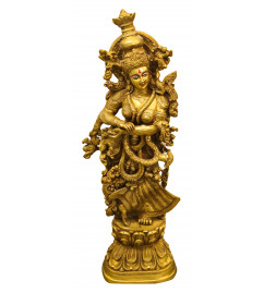 Radha Antique Figure With Fine Work In Brass ( Note:- Packing & Shipping Charges will be Extra as per actual.)