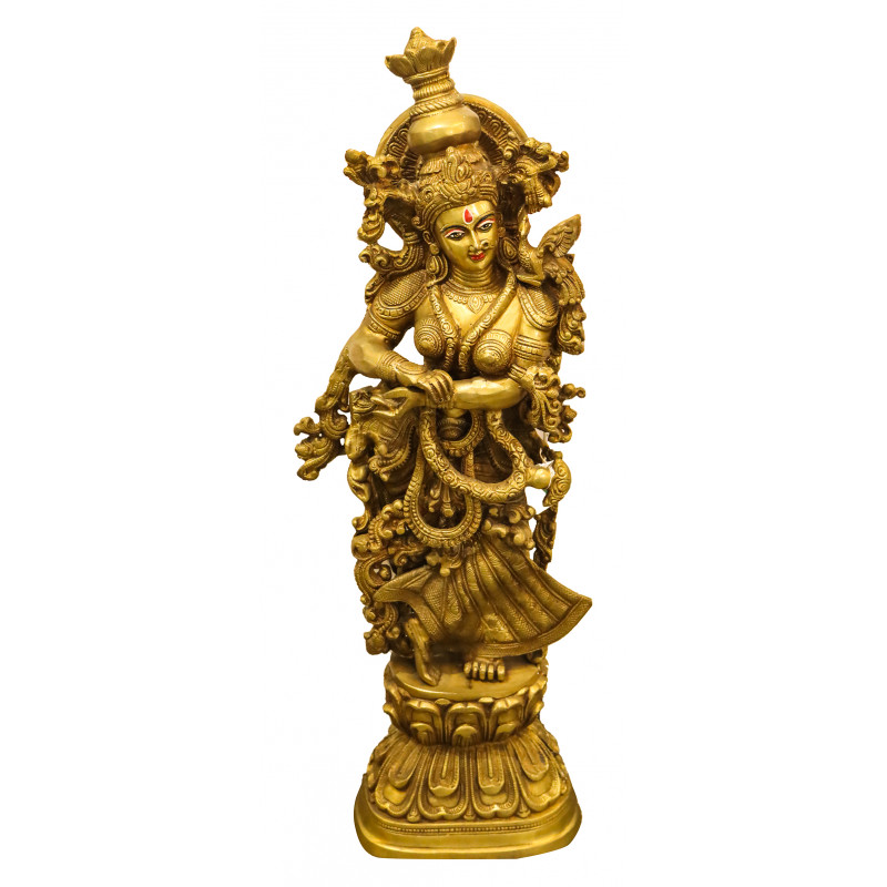 Radha Antique Figure With Fine Work In Brass ( Note:- Packing & Shipping Charges will be Extra as per actual.)