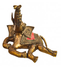 Brass Dhokra Elephant and Banana