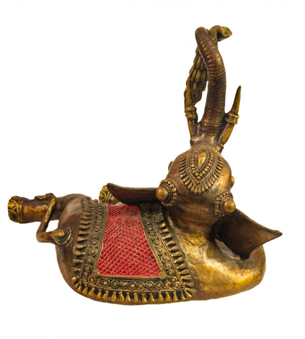 Brass Dhokra Elephant and Banana