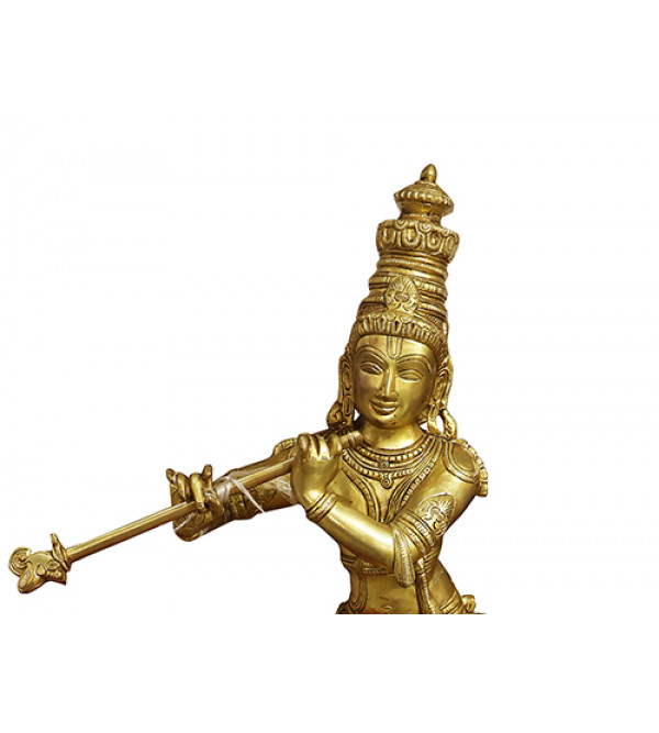 Brass Krishna With Nandi. ( Note:- Packing & Shipping Charges will be Extra as per actual.)
