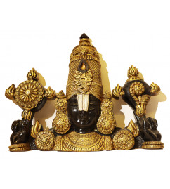 Brass Antique Balaji Faces  Size:- 18. ( Note:- Packing & Shipping Charges will be Extra as per actual.)
