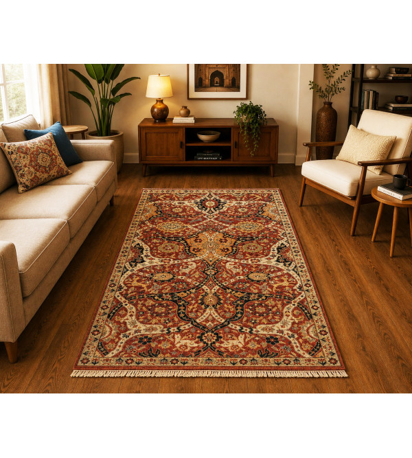 Woolen Carpet With Heriz Rust 10X50 KT