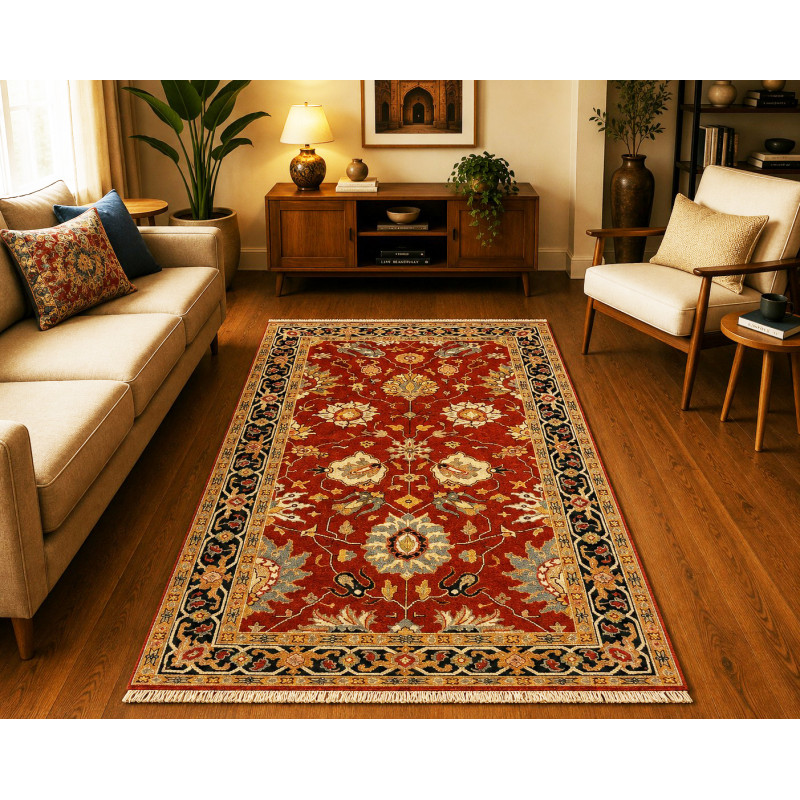 Woolen Carpet With Heriz Rust 10X50 KT
