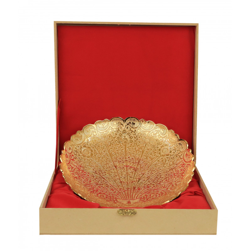 Brass Gold Plated Bowl- 7.5 Inch