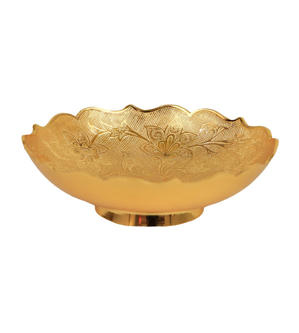 Brass Gold Plated Bowl- 7.5 Inch