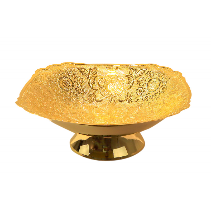 Brass Gold Plated Bowl- 09 Inch