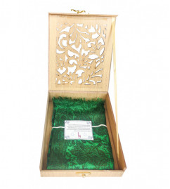 Silk Stole – Pochampally Patchwork (With Wooden Gift Box With Assorted Colour & Design) 