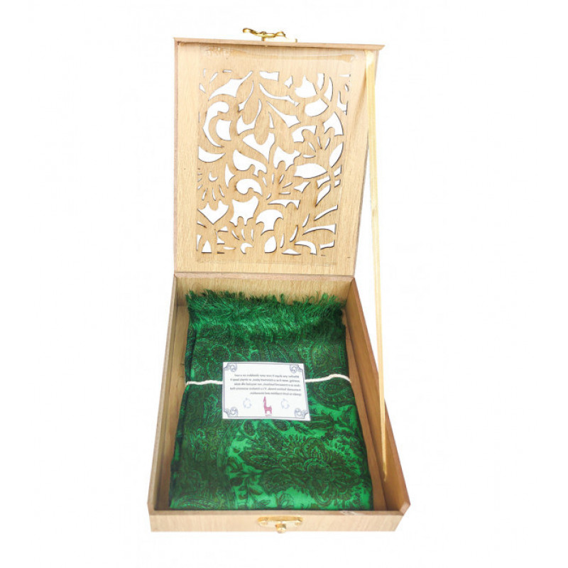 Silk Stole – Pochampally Patchwork (With Wooden Gift Box With Assorted Colour & Design) 