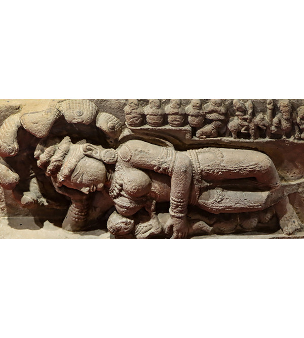 Sleeping Budah Marble  Figure With Gray Black Stone ( Note:- Packing & Shipping Charges will be Extra as per actual.)