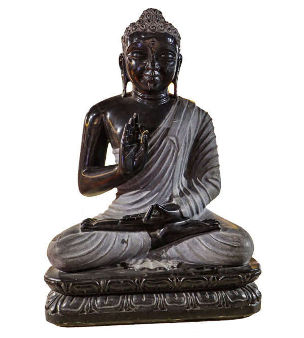 Sitting Buddah Black Stone  Figure ( Note:- Packing & Shipping Charges will be Extra as per actual.)