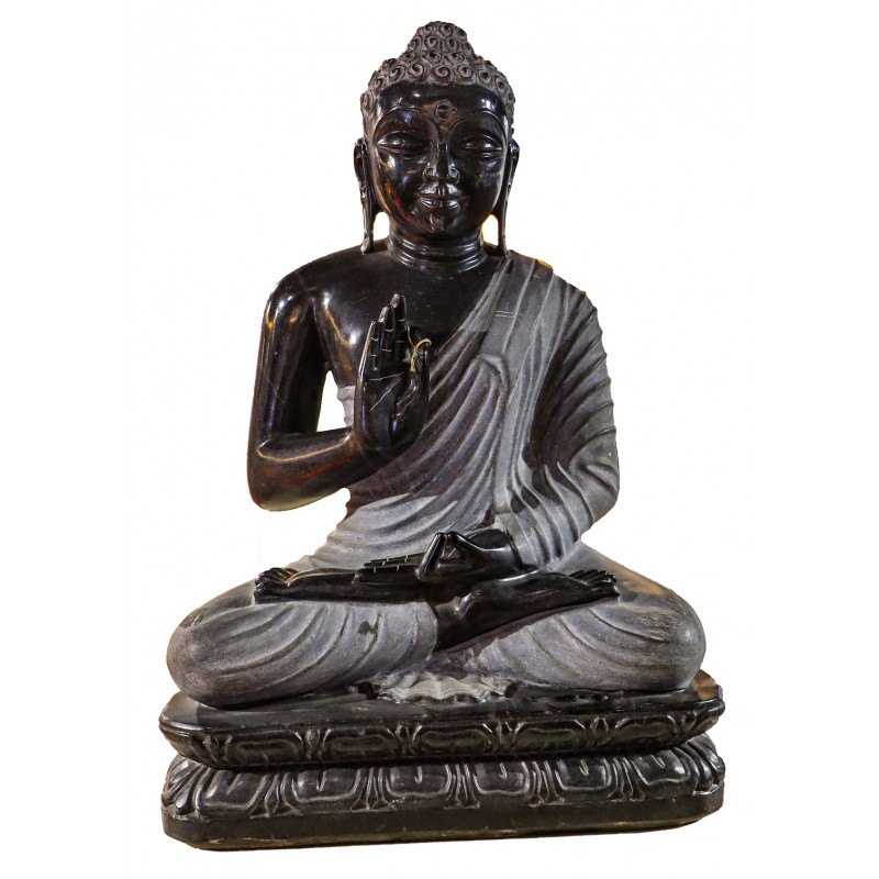 Sitting Buddah Black Stone  Figure ( Note:- Packing & Shipping Charges will be Extra as per actual.)