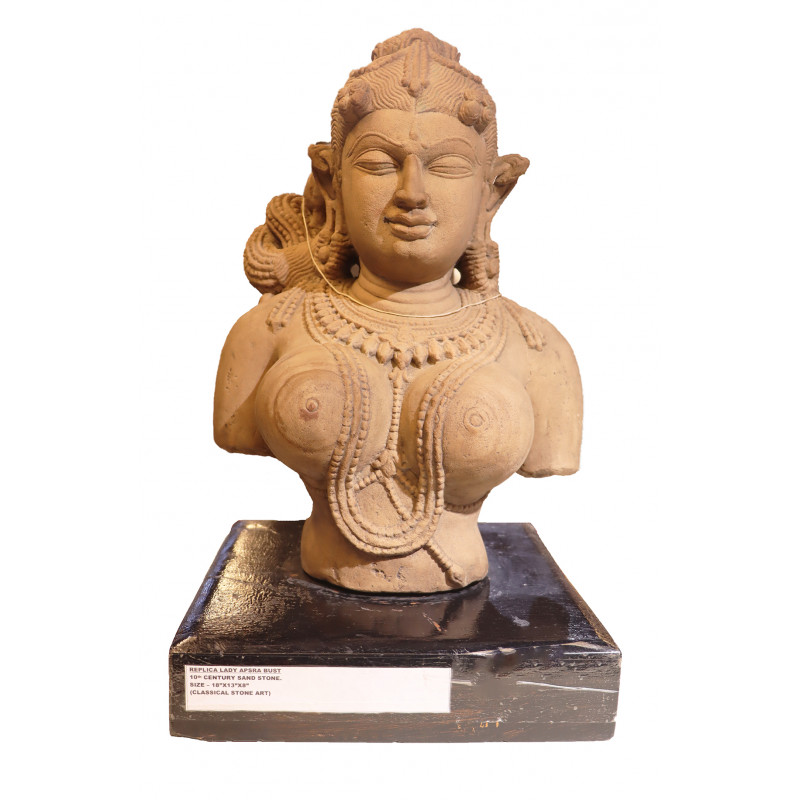 Lady Apsara Bustsand Stone Khujaiato Art ( Note:- Packing & Shipping Charges will be Extra as per actual.)