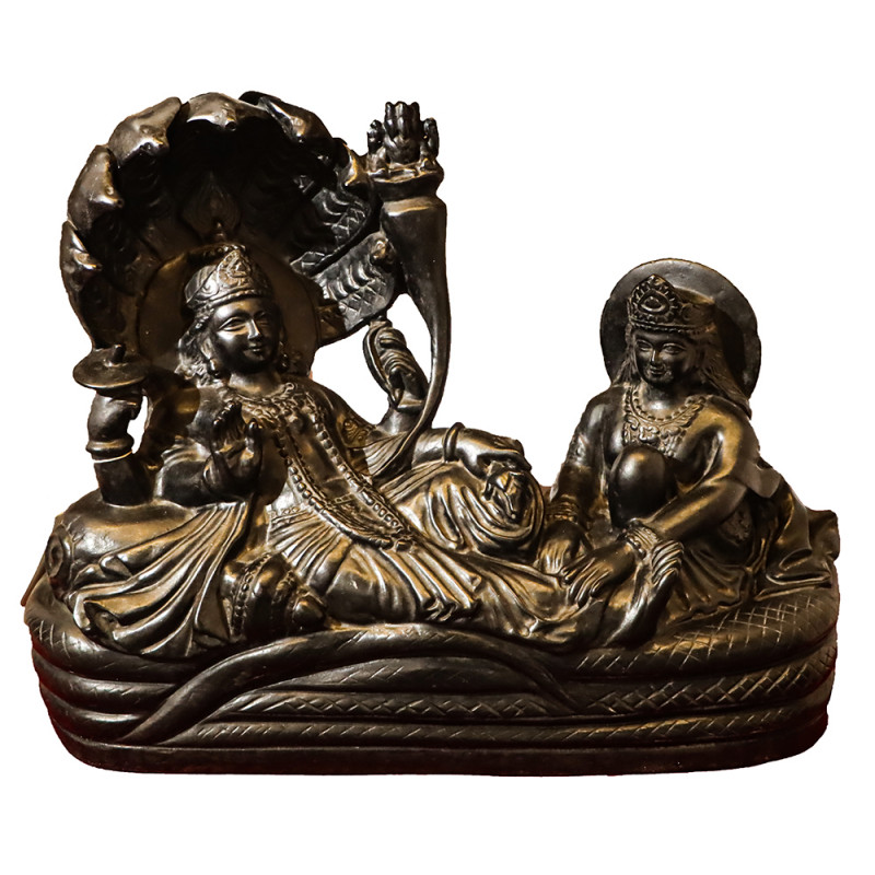 Vishnu and Laxmi Ji  In Black Marble ( Note:- Packing & Shipping Charges will be Extra as per actual.)