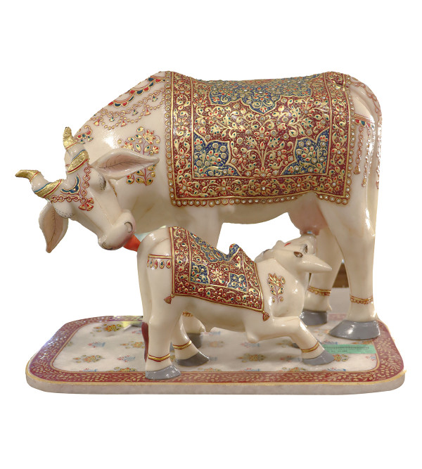 Marble Gold Leaf Cow and Calf