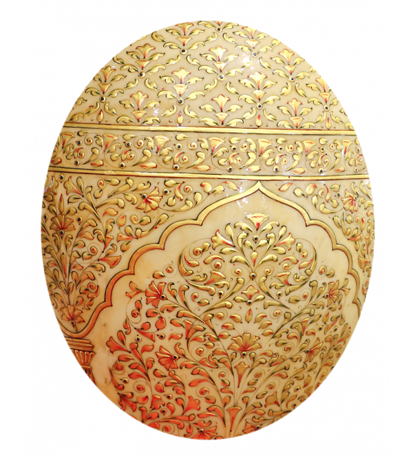 Marble Gold Leaf Barni With Lid