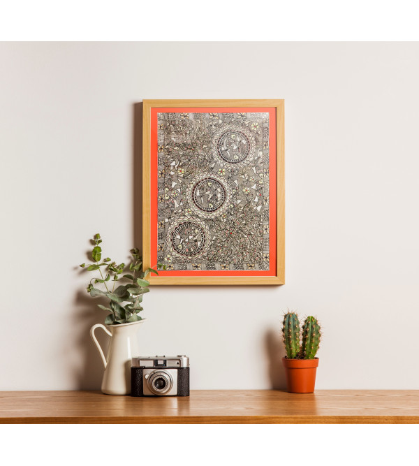 Fish Madhubani Art Painting- (22x30 Inch)