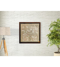 Celebrating Durga Puja with Bihari Folk Dance and the Mesmerizing Colors of Madhubani Painting – Traditional Indian Painting (60x36 Inch)