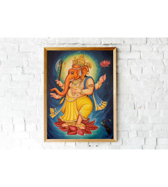 Ganesh Ji Painting On Canvas - (42x65 Inch) 