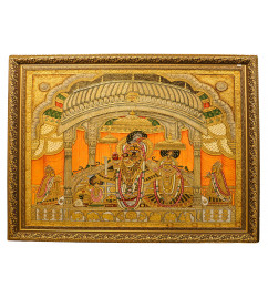 Tanjore Painting With Gold Work (Govind Dev Ji) (48X54 Inch)