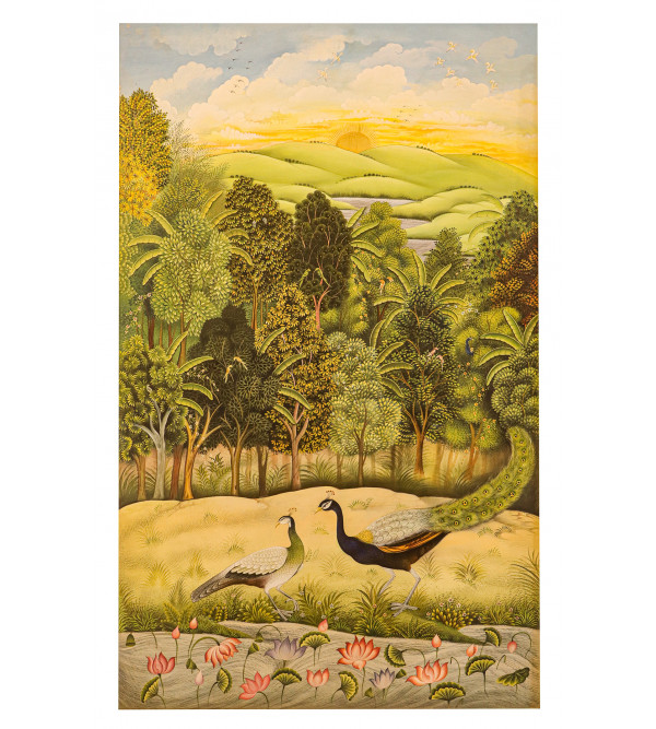 Miniature With Kangra Style Painting (62X38 Inch)