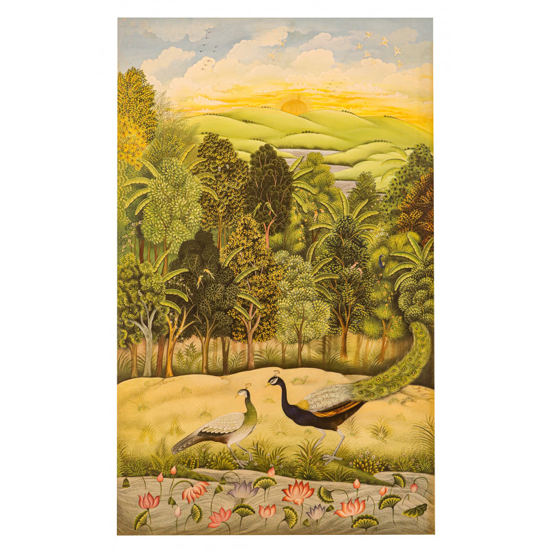 Miniature With Kangra Style Painting (62X38 Inch)