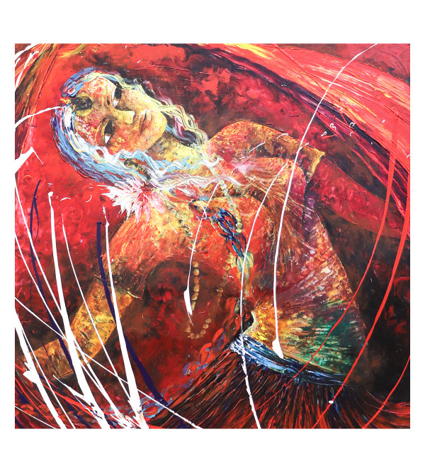 Contamporary Morden Radha Ji Painting (50x59 Inch) Contamporary Morden Radha Ji Painting (50x59 Inch)