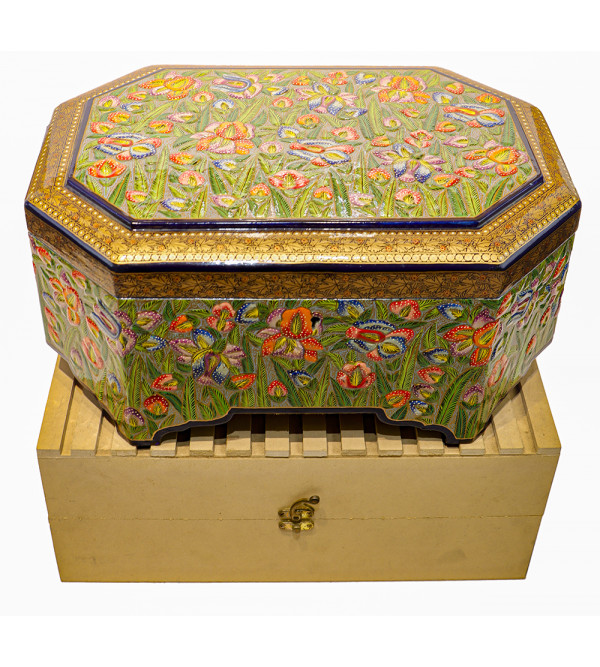 Papier Mache Hand-Crafted Jewelry Box Assorted designs ( Note:- Packing & Shipping Charges will be Extra as per actual.)