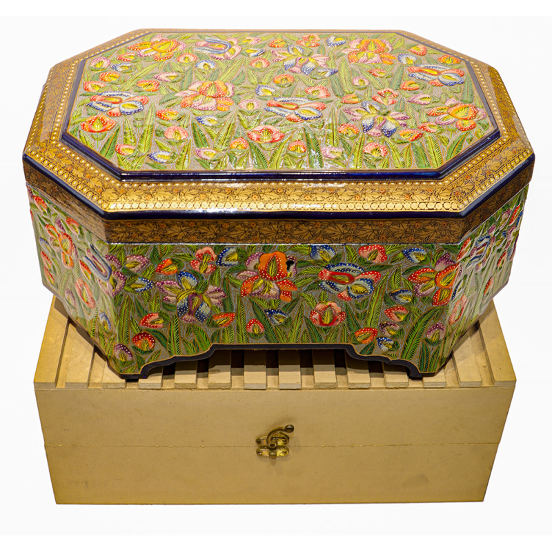 Papier Mache Hand-Crafted Jewelry Box Assorted designs ( Note:- Packing & Shipping Charges will be Extra as per actual.)