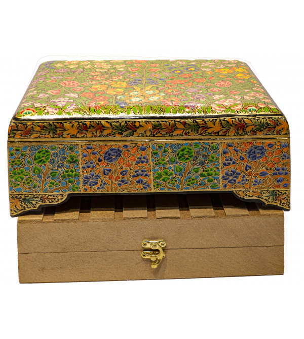 Papier Mache Hand-Crafted Jewelry Box Assorted designs ( Note:- Packing & Shipping Charges will be Extra as per actual.)