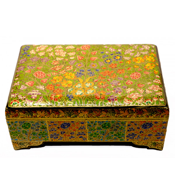 Papier Mache Hand-Crafted Jewelry Box Assorted designs ( Note:- Packing & Shipping Charges will be Extra as per actual.)