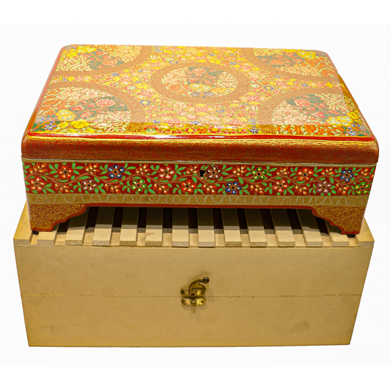 Papier Mache Hand-Crafted Jewelry Box Assorted designs ( Note:- Packing & Shipping Charges will be Extra as per actual.)