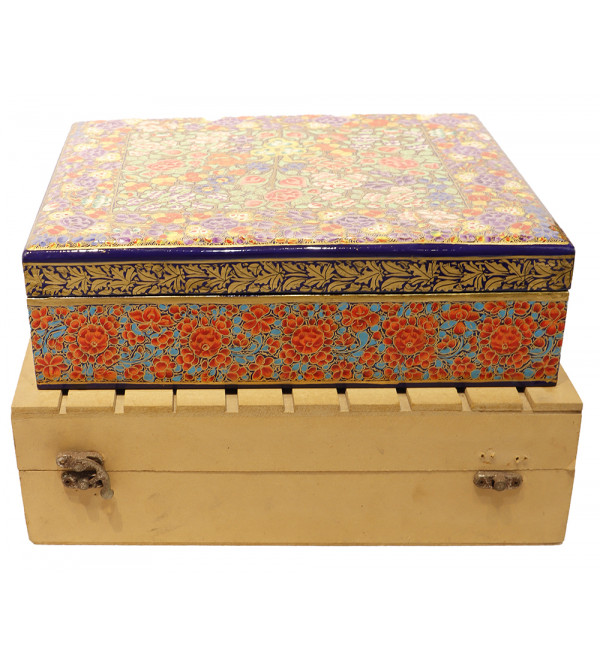 Papier Mache Hand-Crafted Jewelry Box Assorted designs ( Note:- Packing & Shipping Charges will be Extra as per actual.)
