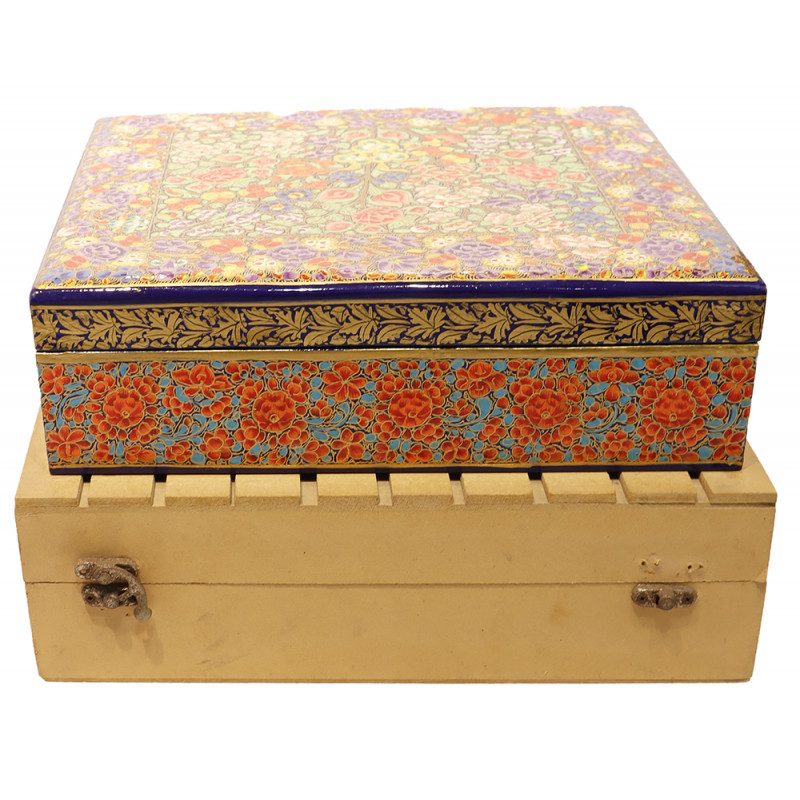 Papier Mache Hand-Crafted Jewelry Box Assorted designs ( Note:- Packing & Shipping Charges will be Extra as per actual.)