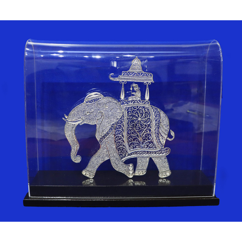 Silver Filigree Ambari  With Acrylic Frame (  92.5 Sterling Silver )