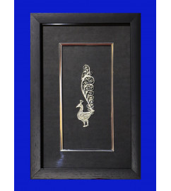 Silver Filigree Peacock With  Framed ( 92.5 Sterling Silver )