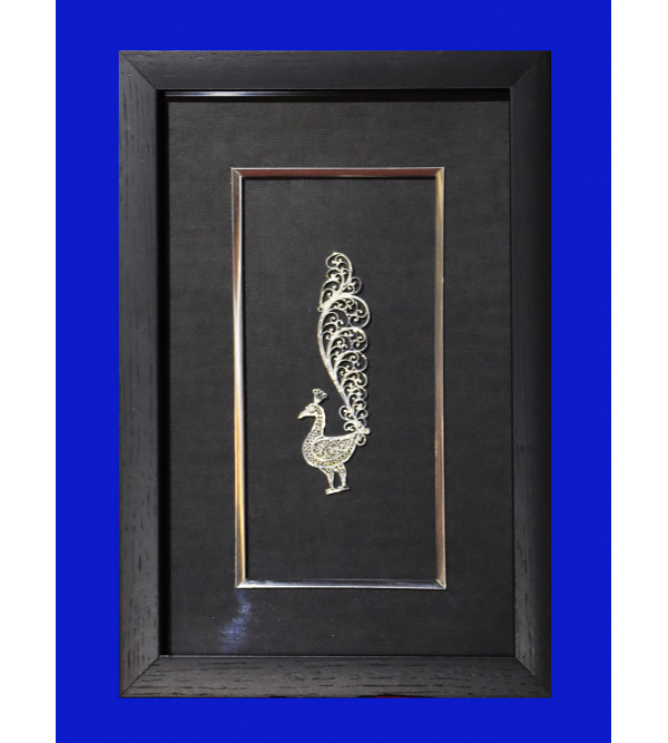 Silver Filigree Peacock With  Framed ( 92.5 Sterling Silver )
