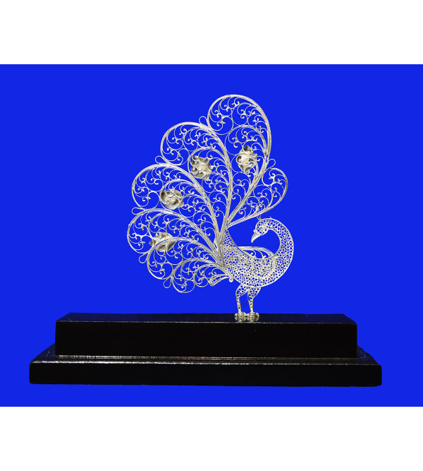 Silver Filigree Mayur With Acrylic Frame ( 92.5 sterling silver )