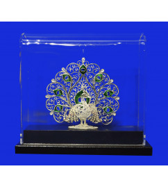 Silver Filigree Mayur Big With Acrylic Frame ( 92.5 Sterling Silver )