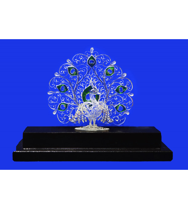 Silver Filigree Mayur Big With Acrylic Frame ( 92.5 Sterling Silver )