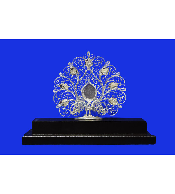 Silver Filigree Mayur Big With Acrylic Frame ( 92.5 Sterling Silver )