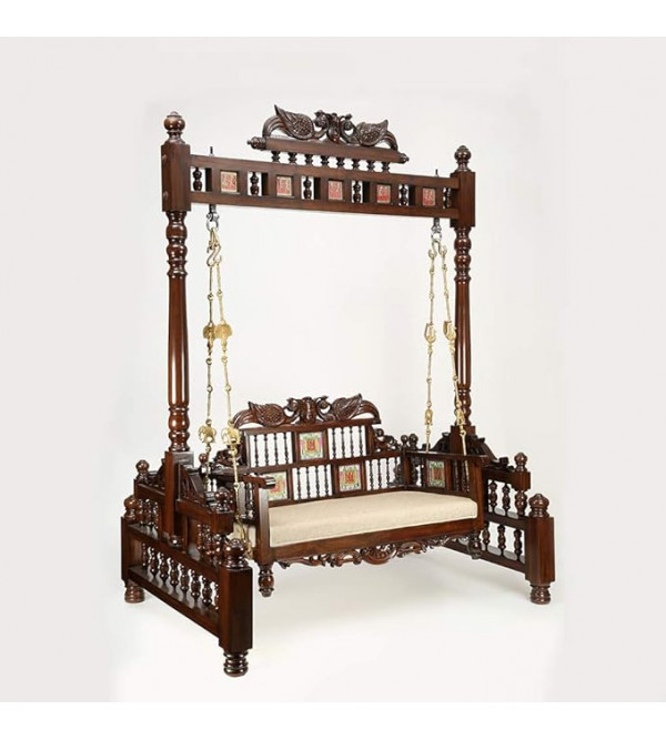 Jhoola With Dhokra Warli Work In Teak Wood ( Note:- Packing & Shipping Charges will be Extra as per actual.)