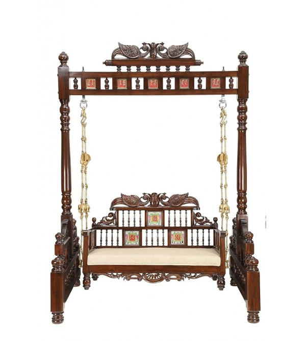 Jhoola With Dhokra Warli Work In Teak Wood ( Note:- Packing & Shipping Charges will be Extra as per actual.)