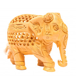 Elephant Undercut With Carving In Kadamwood