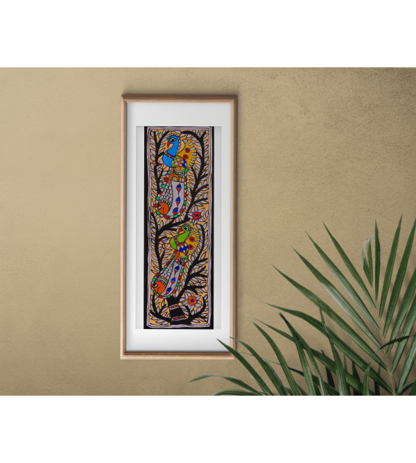 Krishna Madhubani Art Painting For Home Wall Art Decor ( Without Frame )