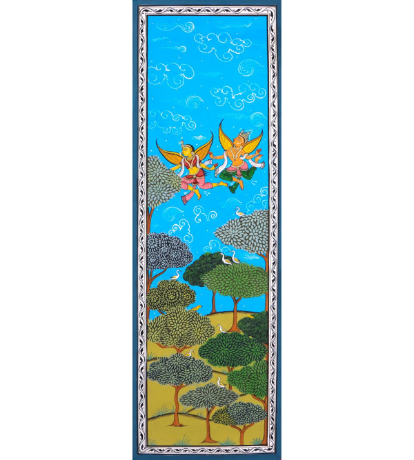  Pattachitra Painting (Unframed) 10x30 Inch