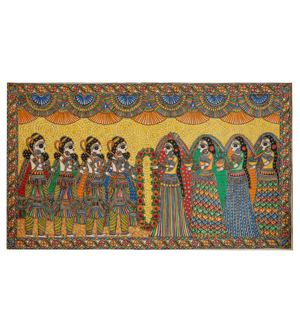 The Unframed Saga of Madhubani Painting - Ramsita Swayamwar Jaymala
