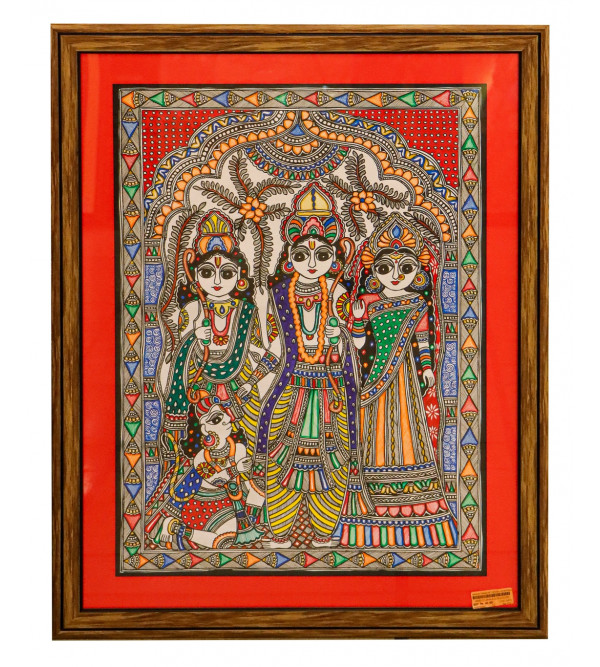  Ram darbar unframed madhubani hand painting 