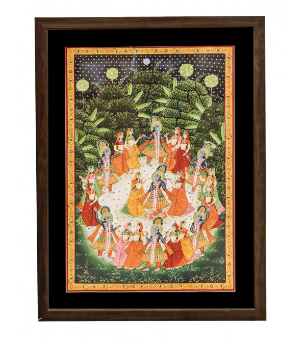 Traditional Radha Krishna Handmade  Unframed Painting 