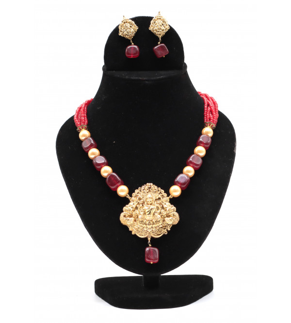 Handmade Necklace Beadwork Temple Designer Set